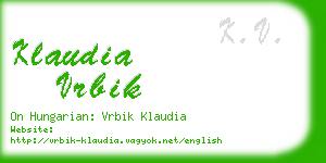 klaudia vrbik business card
